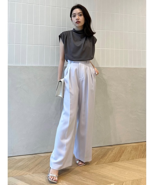 ツータックワイドパンツ（スラックス）｜anuans（アニュアンス）の