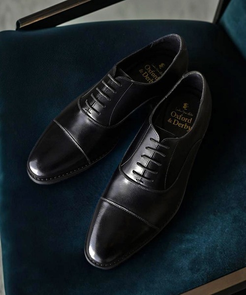 WEB限定 本革 内羽根 ストレートチップ ドレスシューズ / London Shoe