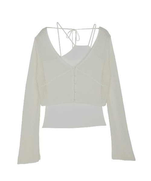 Ameri（アメリ）の「LAYERED KNIT CARDIGAN TOP（カーディガン/ボレロ