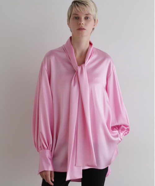 セール】クラシックサテンブラウス（シャツ/ブラウス）｜LE PHIL