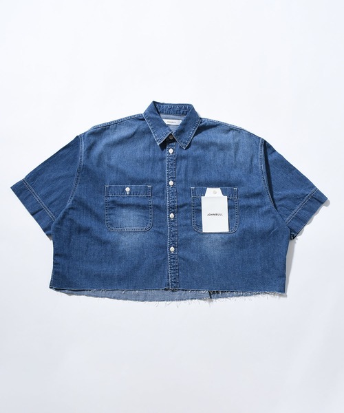 デニムクロップドショートスリーブシャツ | ジョンブル公式通販