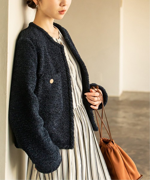 Noble（ノーブル）の「ソフトツィード ショートジャケット◇（ノー