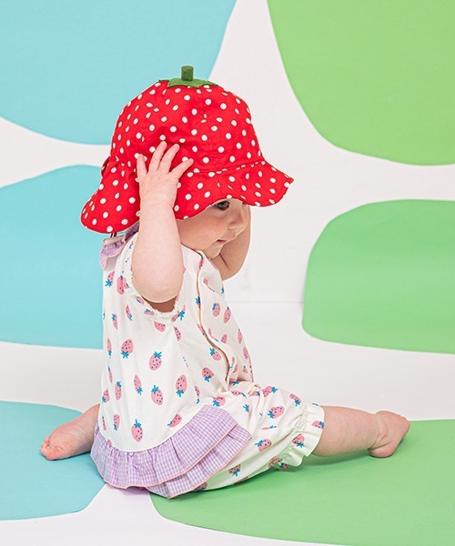 baby cheer（ベイビーチアー）の「いちごショートオール（ロンパース