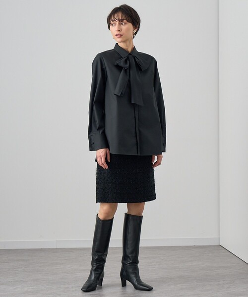 セール】コンパクトコットンシアーボウタイ ブラウス（シャツ/ブラウス