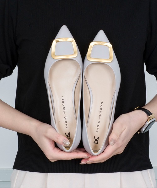 セール】【FABIO RUSCONI/ファビオ ルスコーニ】ローヒール バックル