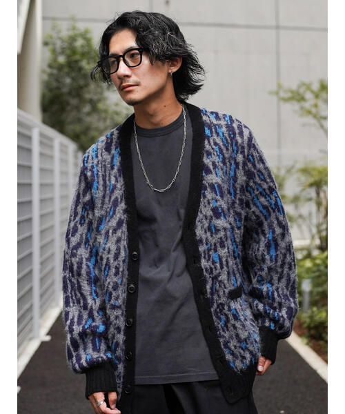 schott（ショット）の「Schott/ショット/SHAGGY KNIT LEOPARD/シャギー