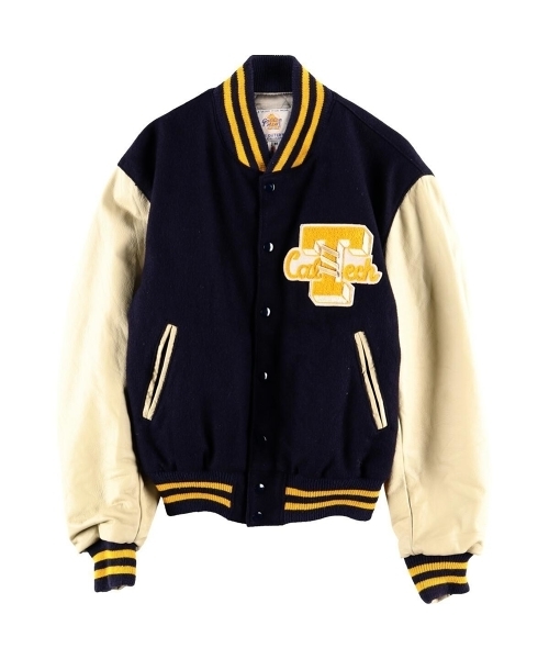 ブランド古着】袖革ウールスタジャン アワードジャケット（スタジャン