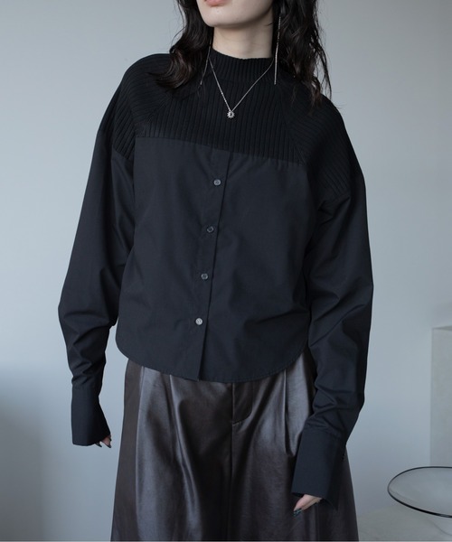 リブニットドッキングシャツ（シャツ/ブラウス）｜VACANCY