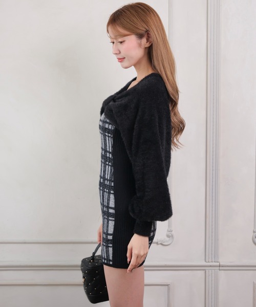 LIPSERVICE（リップサービス）の「リボンフェザーアンサンブルニット