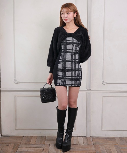 LIPSERVICE（リップサービス）の「リボンフェザーアンサンブルニット