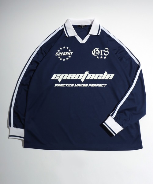 セール】サッカーユニフォームデザイン 長袖ロンT/フットボールTシャツ