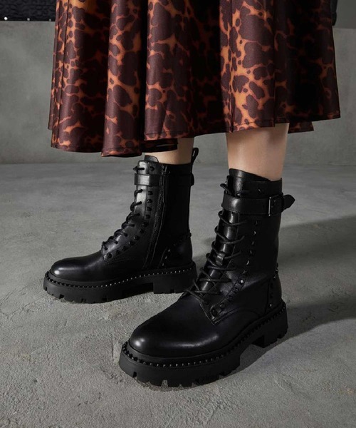 ASH（アッシュ）の「【GENA BIS】スタッズレースアップブーツ（ブーツ