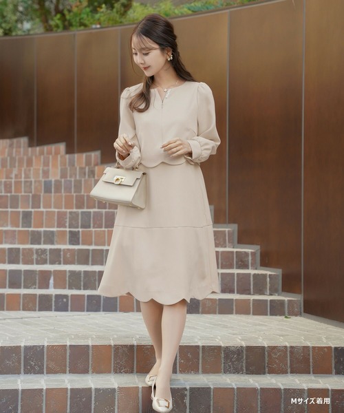 フロントファスナー スカラップ ワンピース le reve vaniller