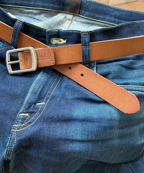 セール】Lee/リー 30mm レザー スクエアバックル ナローベルト
