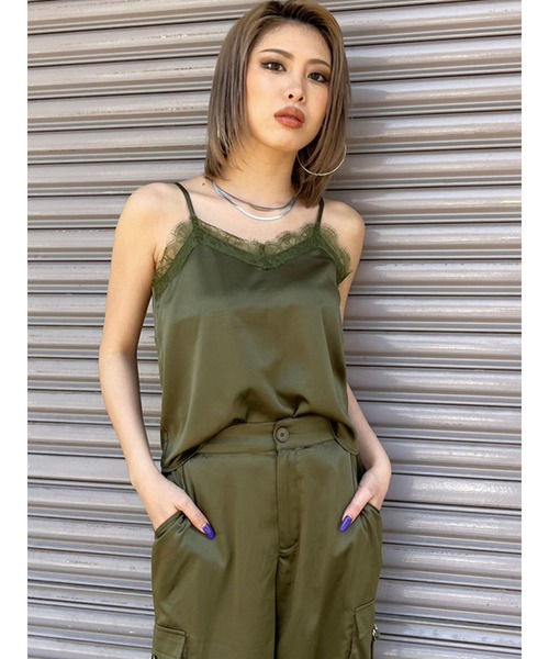 セール】レースサテンキャミトップス（キャミソール）｜EGOIST