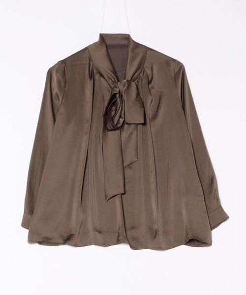 再入荷！ベストセラー】ヴィンテージサテンボウタイブラウス（シャツ