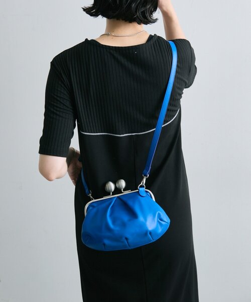 kawa-kawa(カワカワ】NO1517 kuchiganeギャザーポシェットバッグ