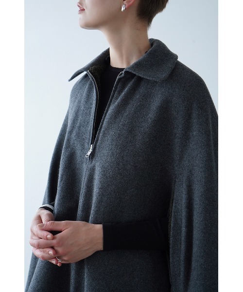 CLANE（クラネ）の「REVERSIBLE BOA MILITARY CAPE COAT（ミリタリー