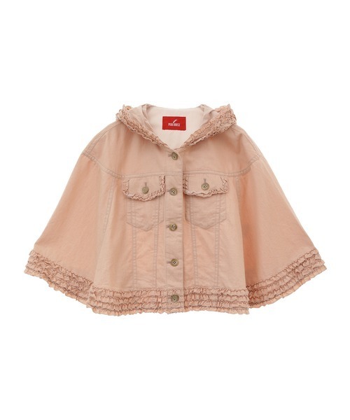 PINK HOUSE（ピンクハウス）の「フード付きフリルデニムジャケット