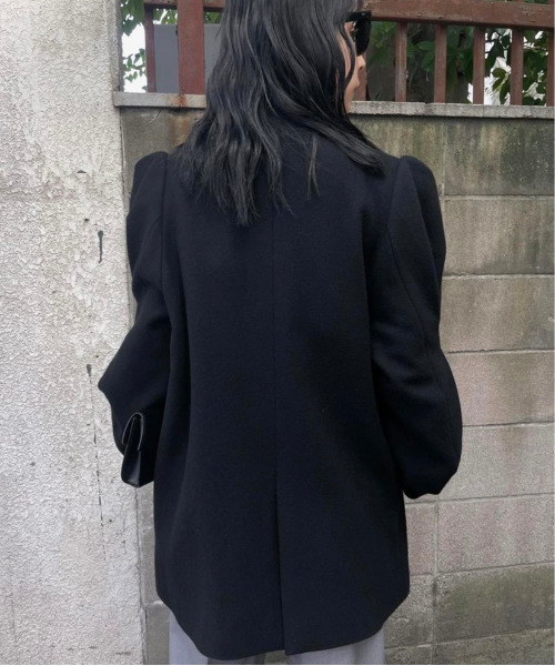 Ameri（アメリ）の「PUFF SLEEVE WOOL JACKET（ノーカラージャケット