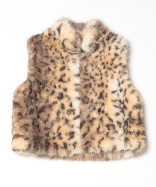 セール】ヒョウ柄ファーベスト（ベスト）｜FUNdaysion（ファンデ
