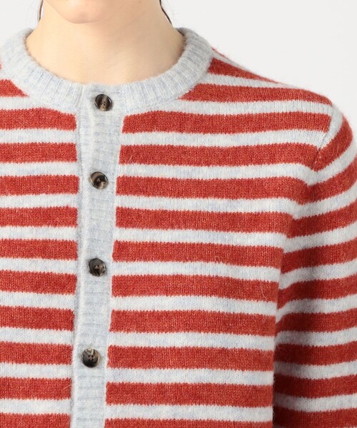 caban（キャバン）の「アルパカボーダー クルーネックカーディガン