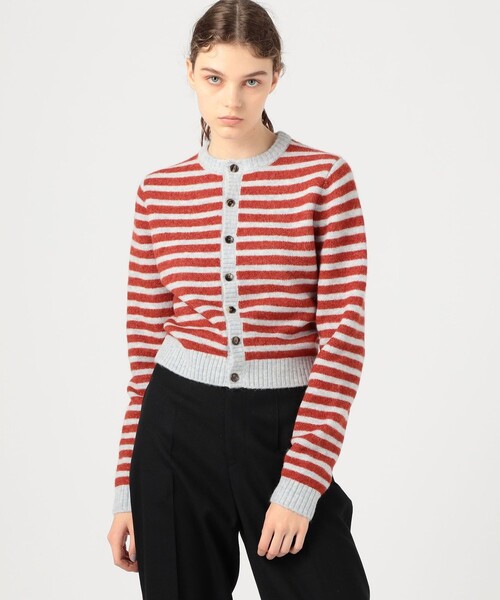 caban（キャバン）の「アルパカボーダー クルーネックカーディガン