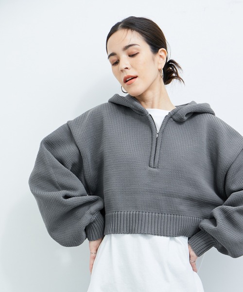 LE CERCLE par rope'（ルセルクルパーロペ）の「ハーフZIPニットプル