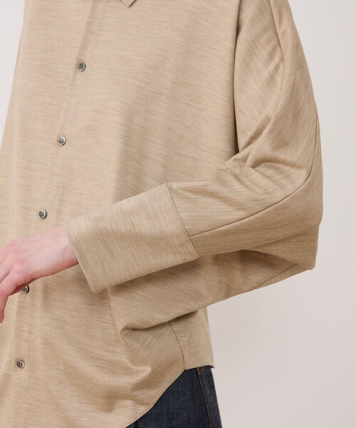 ウォッシャブルウールジャージー ドルマンスリーブシャツ（シャツ