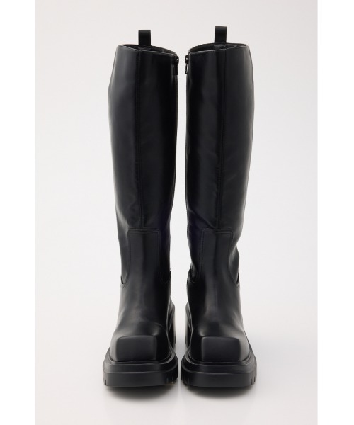 美脚チートブーツ】SQUARE TOE KNEE BOOTS スクエアトゥ ニー ブーツ