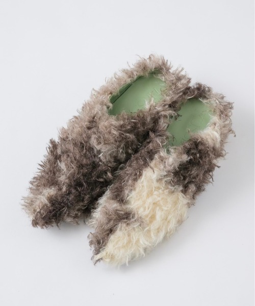 pointed toe fur mule / ポインテッドトゥファーミュール（パンプス