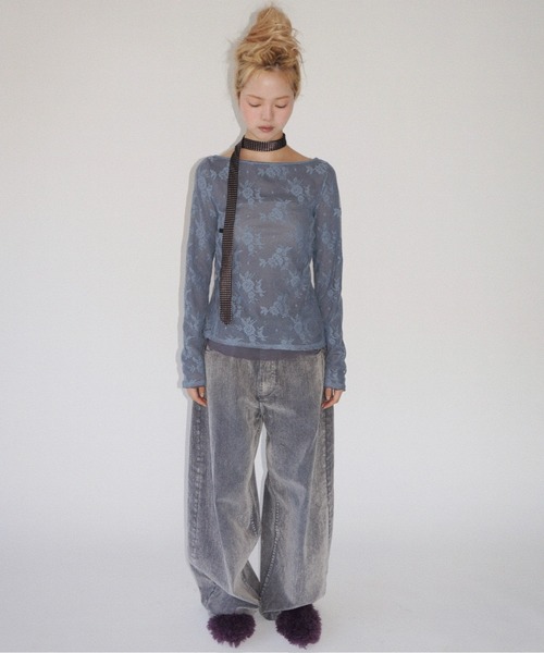 pointed toe fur mule / ポインテッドトゥファーミュール（パンプス