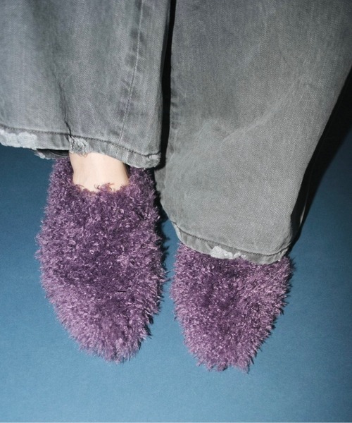 pointed toe fur mule / ポインテッドトゥファーミュール（パンプス
