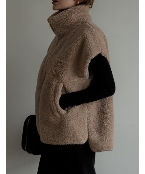 2024-25 WINTER COLLECTION]スタンドカラーボアベスト（ダウンベスト