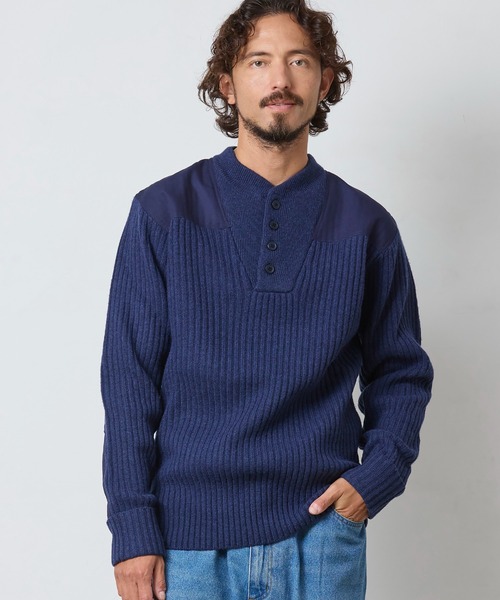 コマンド・セーター、ヘンリー 米国フィット・レギュラー（ニット