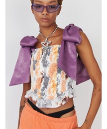 PAMEO POSE（パメオポーズ）の「Saturday Night Corset Orange（シャツ