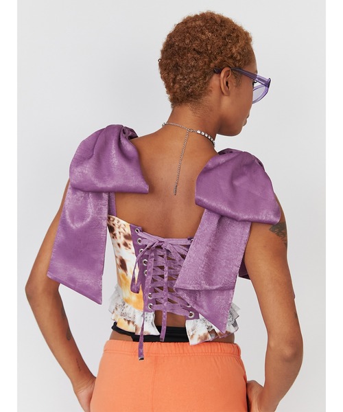 PAMEO POSE（パメオポーズ）の「Saturday Night Corset Orange（シャツ