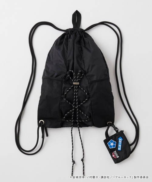ブルーロック】別注 ポーチ付き ドローコード ナップサック MONO-MART