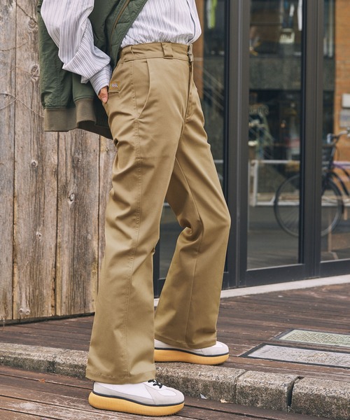 Dickies/ディッキーズ センタープレス ストレッチツイル フレア