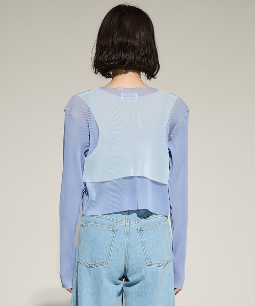 kotohayokozawa/コトハヨコザワ】SHEER LAYERED CARDIGAN/シアー