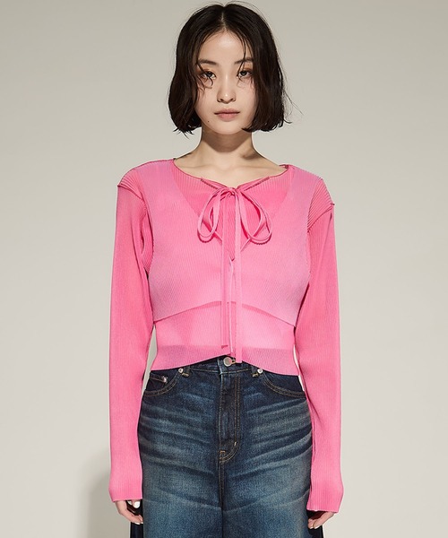 kotohayokozawa/コトハヨコザワ】SHEER LAYERED CARDIGAN/シアー