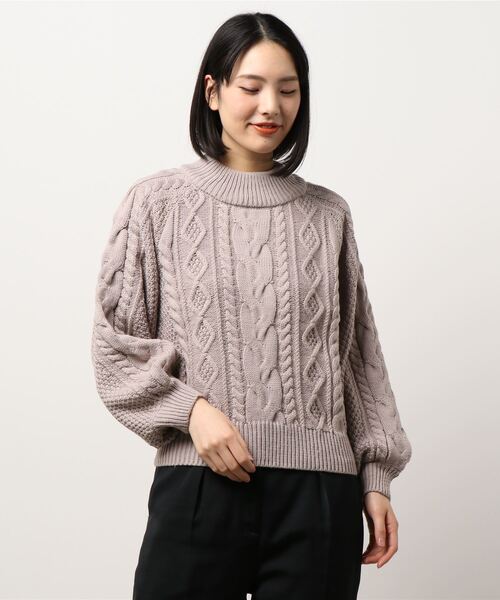 one way（ワンウェイ）の「モックネック5Gケーブルニット（ニット