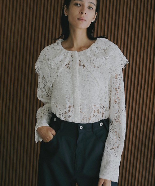 LACE COLLAR SHIRT（シャツ/ブラウス）｜MANOF（マノフ）の