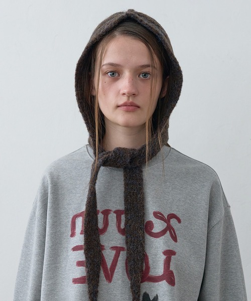 セール】Kijun/キジュン Cable Knit Balaclava ウール モヘア風ニット