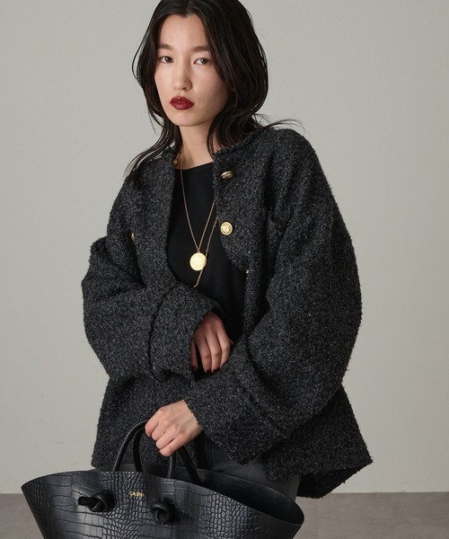 LOUNGEDRESS（ラウンジドレス）の「ツイードジャケット（ノーカラー