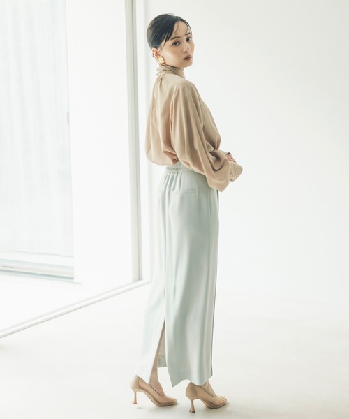 クロスネックボリュームブラウス（シャツ/ブラウス）｜anuans（ア