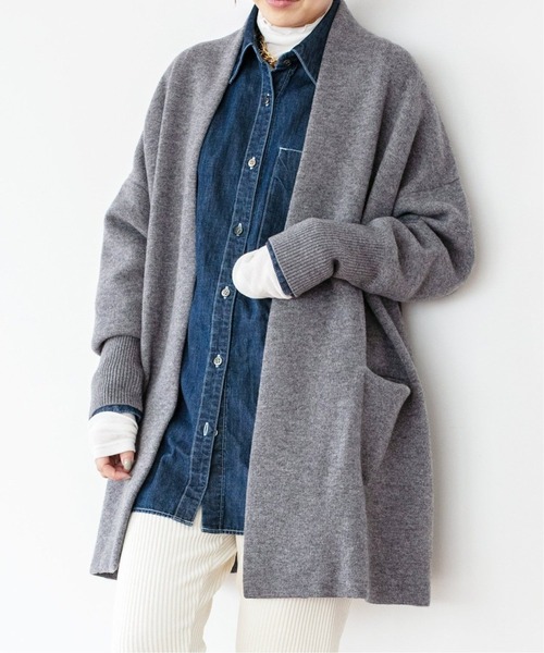 IENA（イエナ）の「ウールカシミヤガウンコート◇（カーディガン