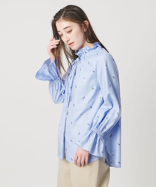 フリルカラー フレアスリーブ ブラウス（シャツ/ブラウス）｜UNITED