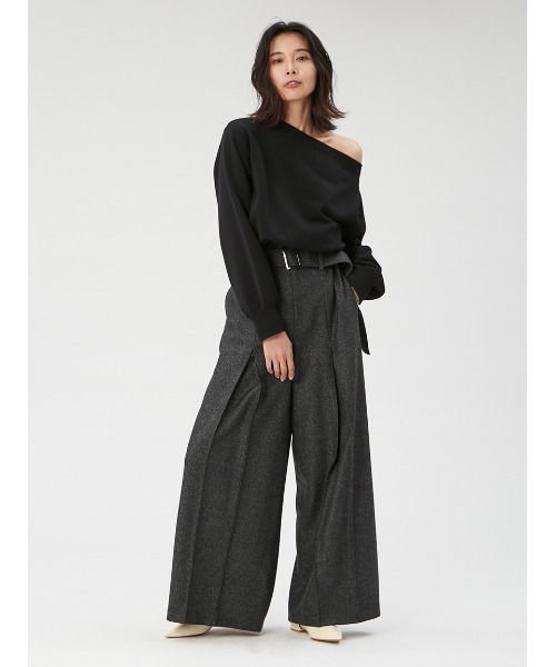 FRAY I.D（フレイアイディー）の「ハイウエストベルトデザインワイド