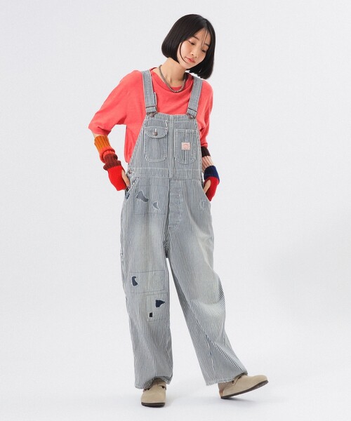 激レア 80s ディッキーズ オーバーオール ブラウン ヒッコリー